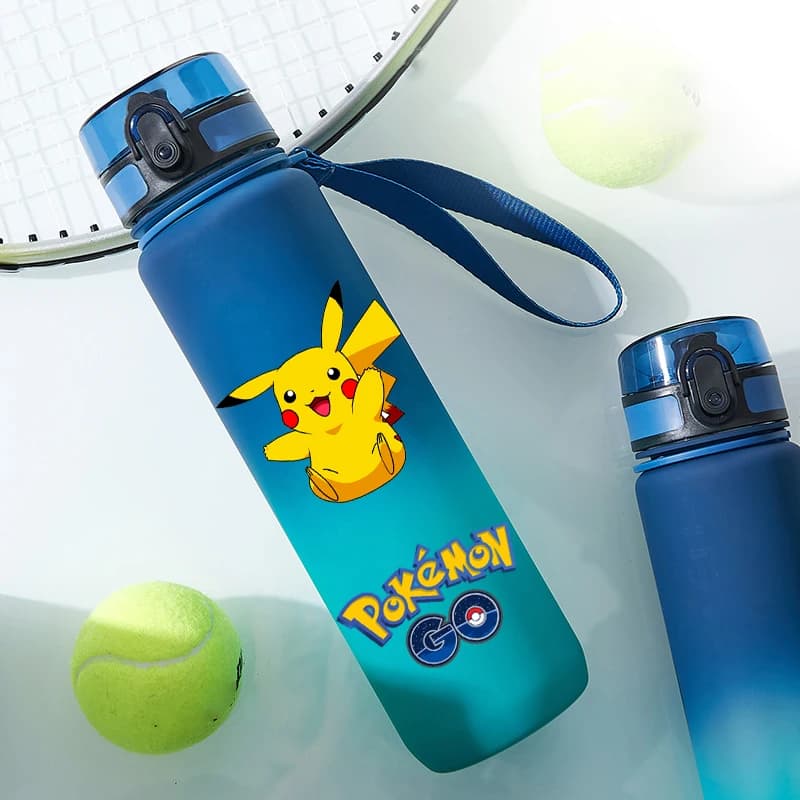 650ML Pikachu Charizard Bulbasaur Water Cup Cartoon Sports Water Bottle With Portable Rope Travel Jugs Shaker Drink Bottle Gifts