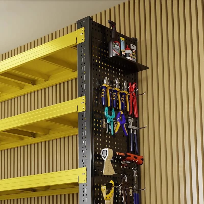 Multifunctional Metal Hardware Storage Rack Display Shelf Square Hole Board Wall Mounted Organizer Tool Hanging Panel