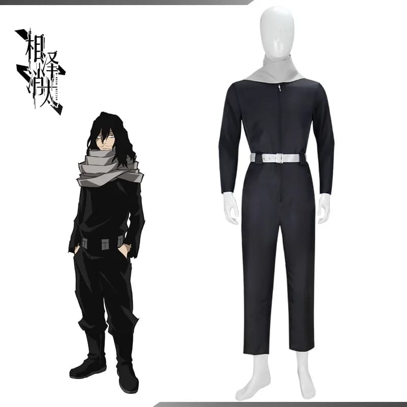 Anime Cosplay Costumes Aizawa Shouta Jumpsuits Belt Scarf Nice Stitching Cosplay Outfit for Men Halloween Performance Party