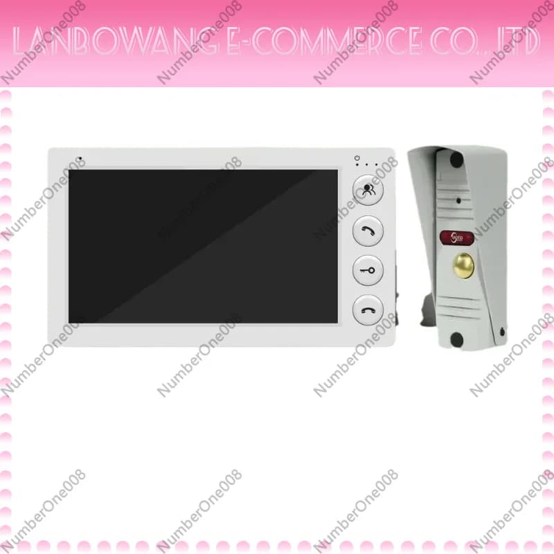 Wired Video Intercom System 7 Inch Monitor Doorbell IR Night Vision One Key Unlock WiFi Smart Home Security Metal Material