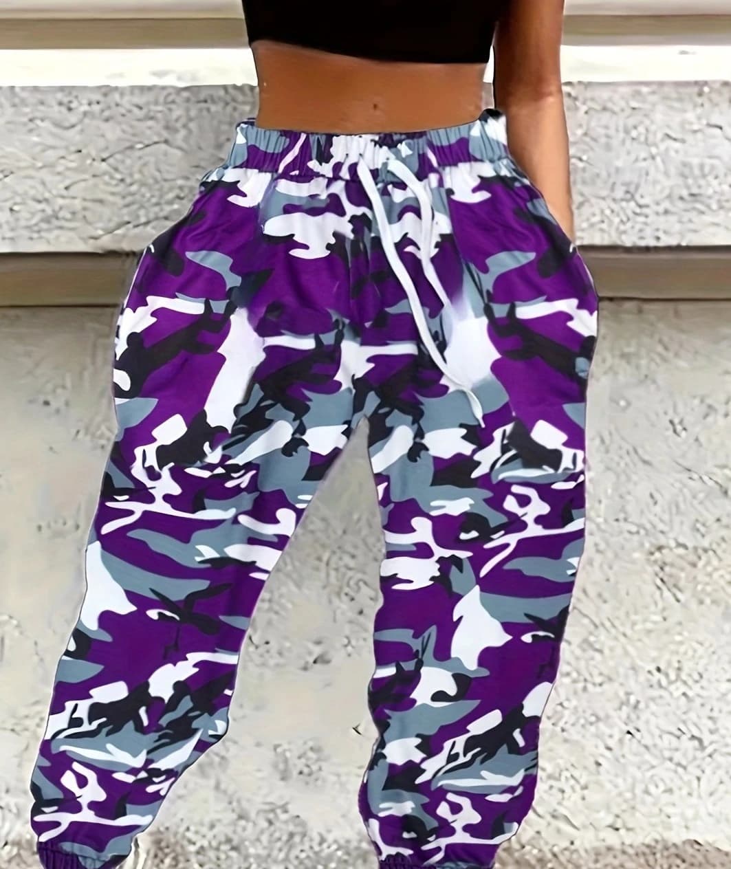 Fashion Outdoor Pants with 3D Printing and Abandoned Mimetic Design, for Men and Women, Big Sizes