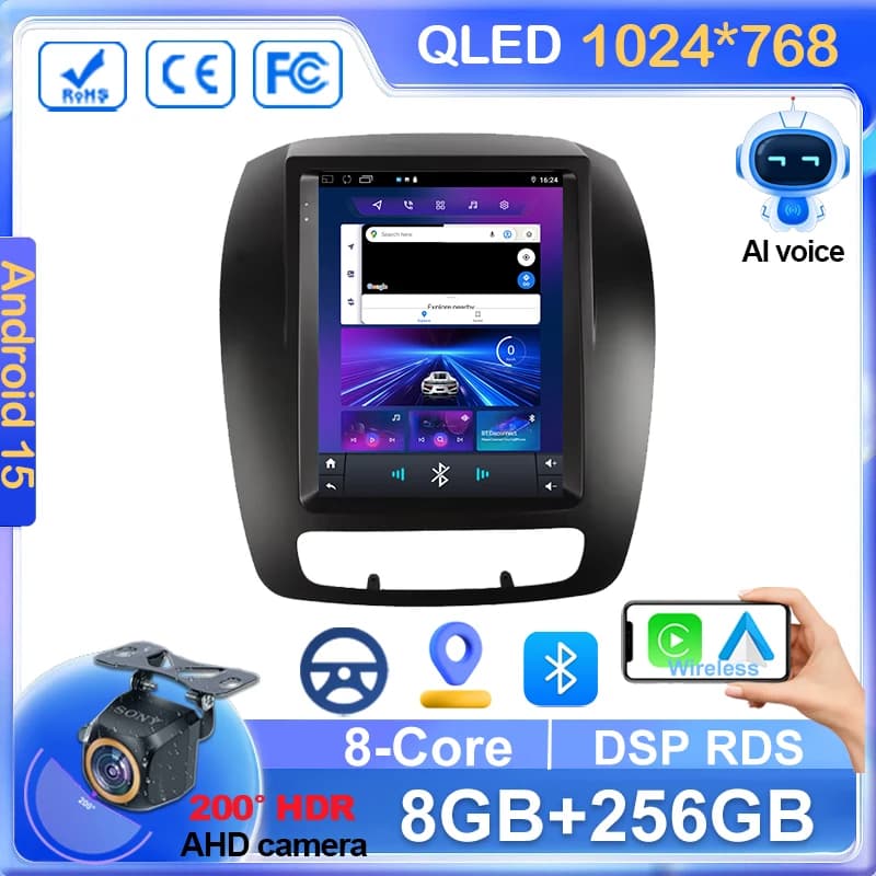 Autoradio Lettore Carplay Per Kia Sorento 2 II XM 2012 - 2021 Android 15 Wireless Android Auto Touch Screen fotocamera posteriore No 2din