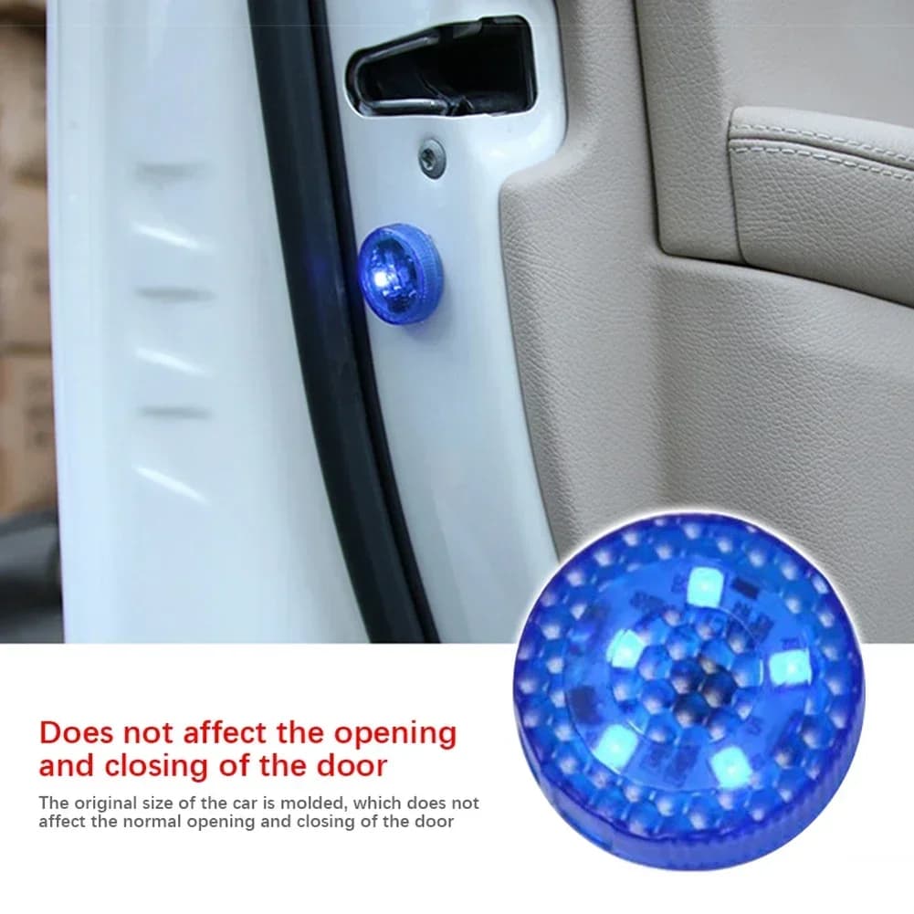 2 Pezzi Luce di Sicurezza Universale a 5 LED per Apertura Portiera Auto, Lampada Anticollisione LED, Luce Lampeggiante di Allarme e Avvertimento Parcheggio