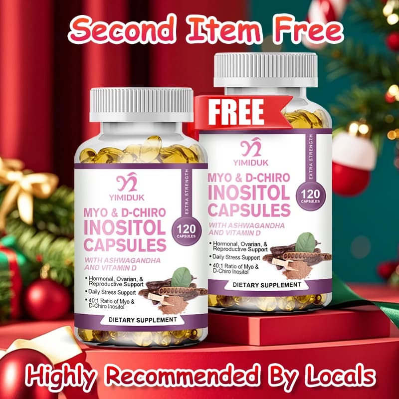 Pure inositol supplement Myo and D-Chiro, with vitamin D3, for ovary functions and healthy cycles, promotes calm, gluten-free