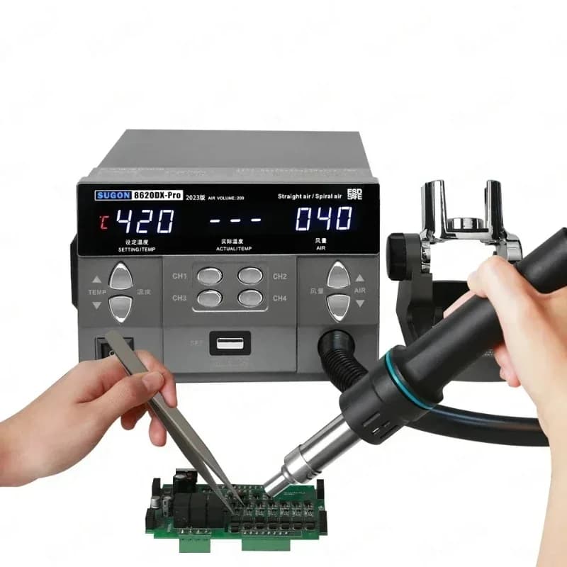 Con cavo riscaldante Potenza di uscita nominale 1300 W, pistola ad aria calda SUGON 8620DX Pro Alimentazione 110 V O 220 V