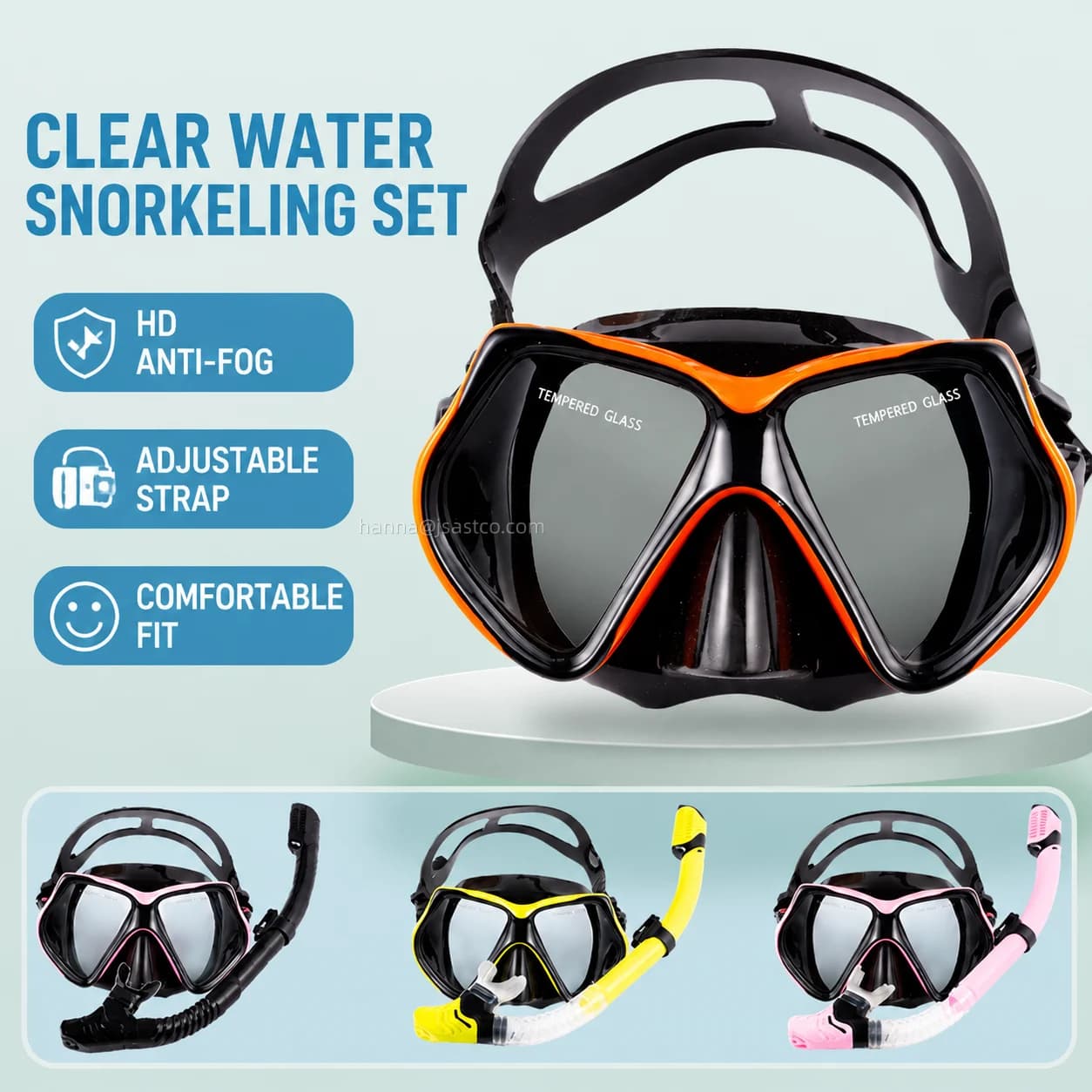 Full Face Snorkeling Mask With Dry Snorkel Anti Fog Tempered Glass Diving Goggles Swimming Gear For Adults