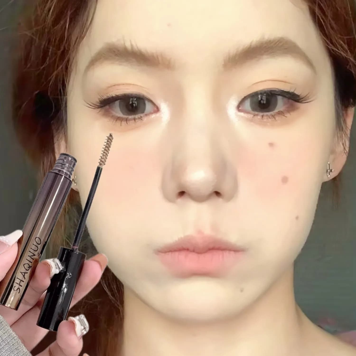 SHAQINUO Velvet Eyebrow Mascara | Soft matte and durable | Natural Scent Effect | Cheap student makeup