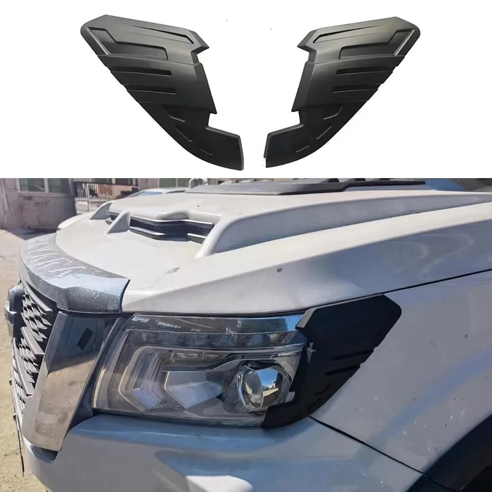 Abs Faro Cornice Decorativa Nero Opaco Copertura Del Faro Misura Per Nissan Navara NP300 2015-2023 2024 Accessori di Modifica
