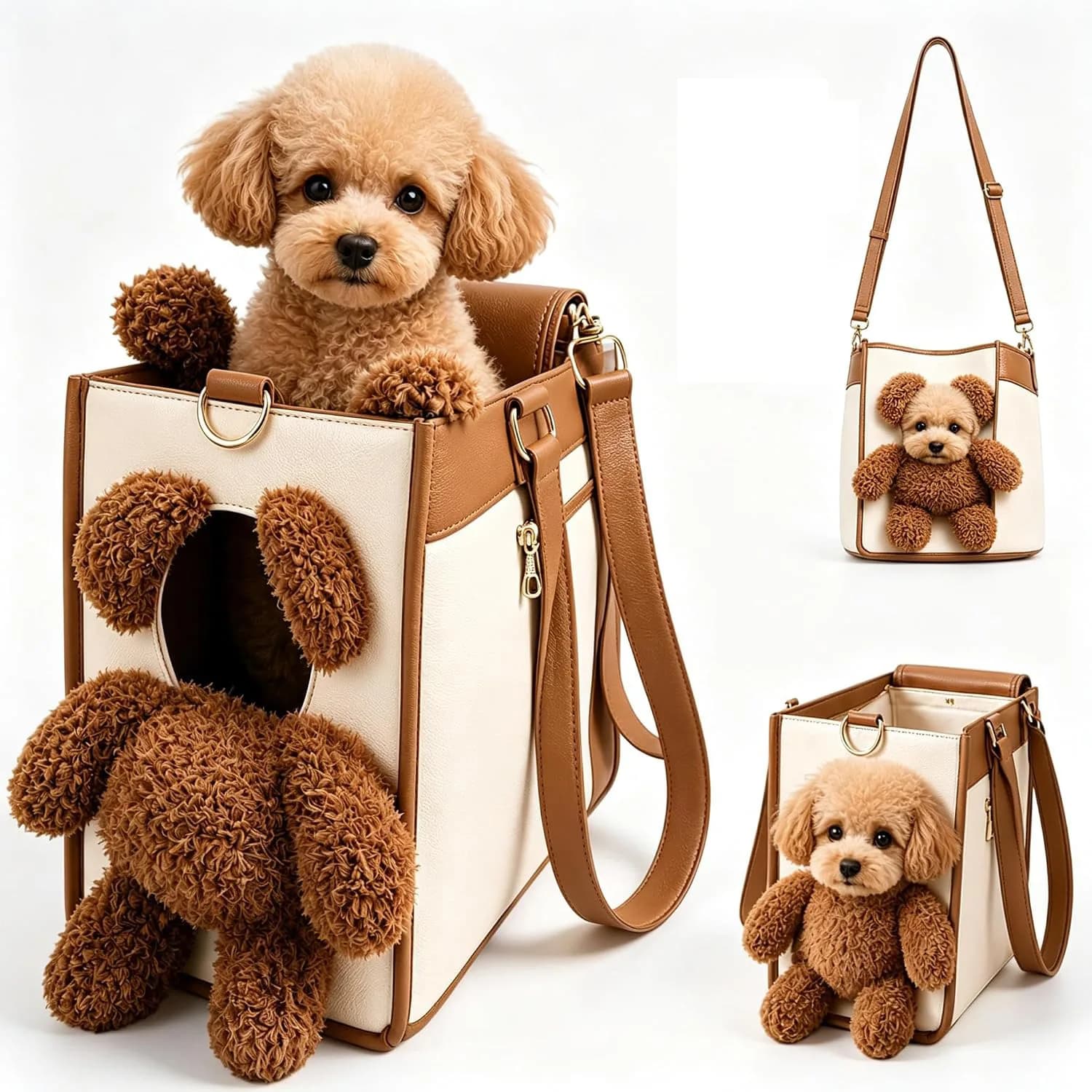 Teddy Bear Pet Backpack – 2-in-1 Multifunctional Cat Dog Carrier Handbag for Small Puppy Kittens, Portable, Free Shipping
