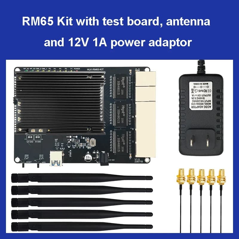 Hi-Link WiFi6 Openwrt MT7981B + MT7976C + MT7531A Module Kit Gigabit Router with DDR3 256M and 128M Flash