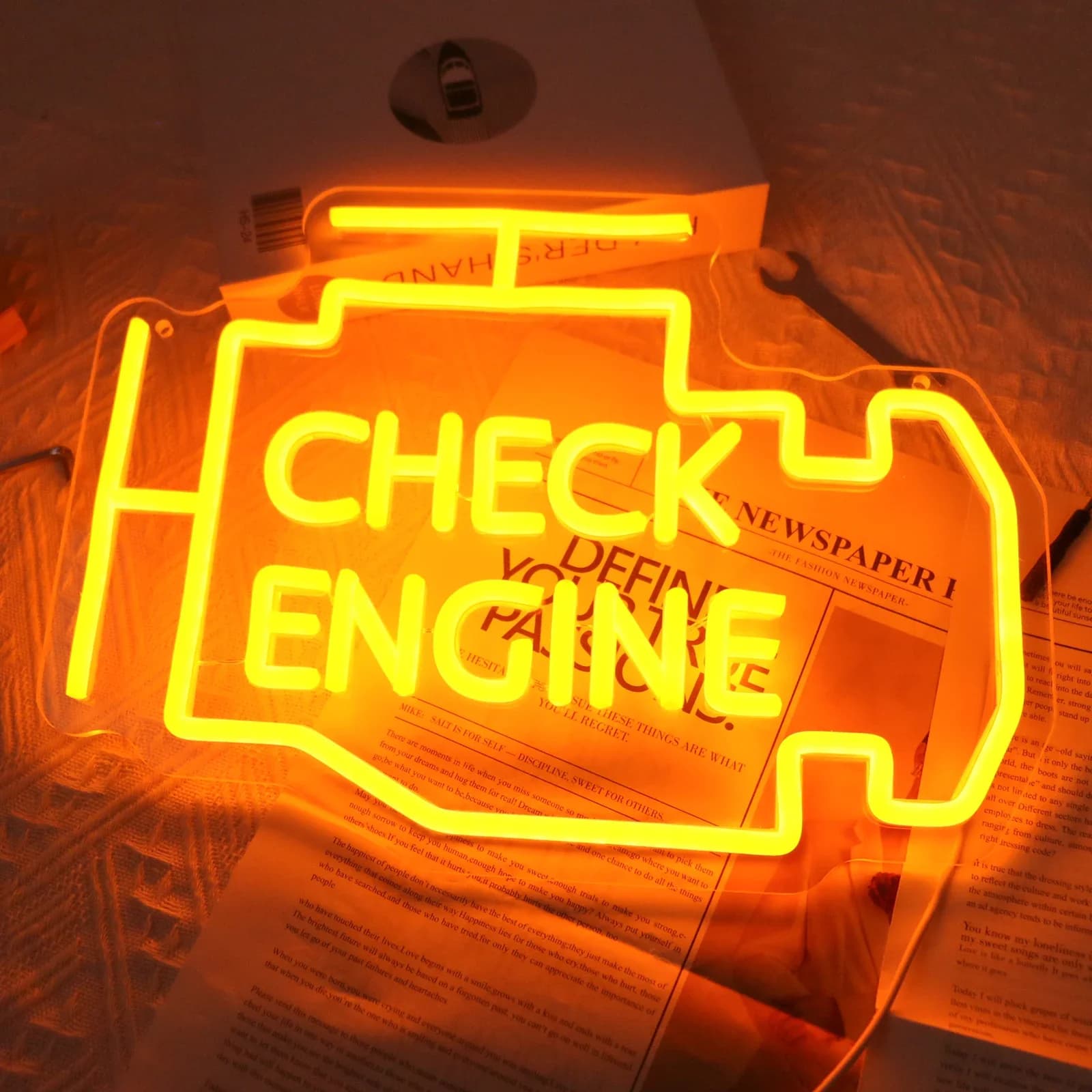 Lampada al Neon per Officina Auto, Insegna LED al Neon per Negozio di Riparazione Auto, Decorazione Murale per Sala Giochi, Regalo per Ragazzi