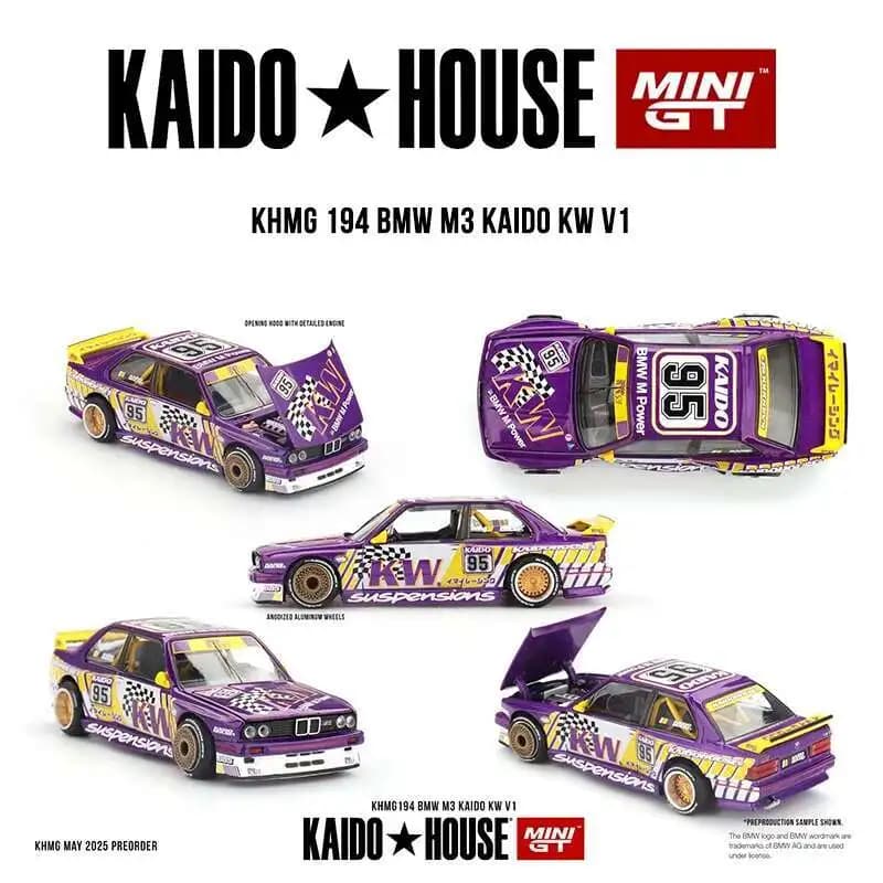 KHMG 194 1:64 BMW M3 Kaido KW V1 Cappuccio apribile Diecast Modello di auto Kaido House MINIGT