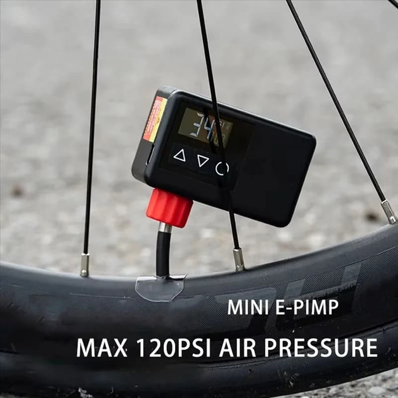 ABJM-Pompa d'aria per bicicletta Mini pompa per bici elettrica portatile FV Gonfiatore AV Valvola Presta Schrader Accessori per bici da strada MTB