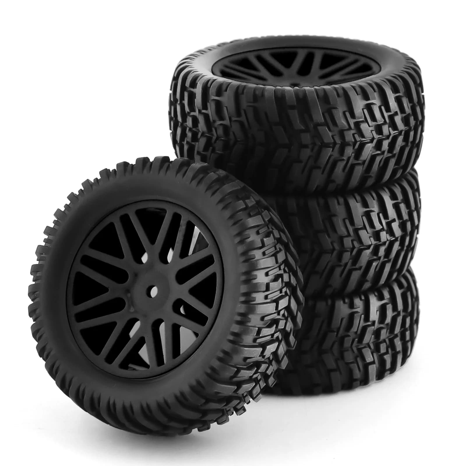1/10 RC Off Road Tires And Wheels 12mm Hex Rubber Short Course Truck Tyres For 1:10 Buggy Car Kyosho ARRMA Traxxas Wltoys 144001