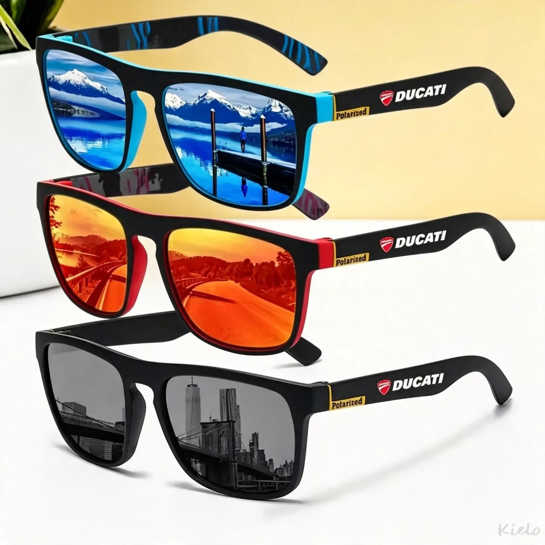Fashion Fantasy Cool Anti Glare Polarized Sunglasses Driver Goggles Sunglasses for Ducati Monster Panigale Diavel V4 Scrambler