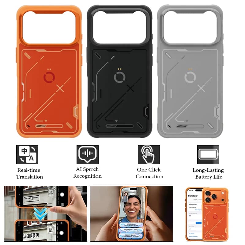 Smart Phone Case For iPhone Video/Voice Call Translation Phone Protector Photo Translation AI Translation Intelligent Phone Case