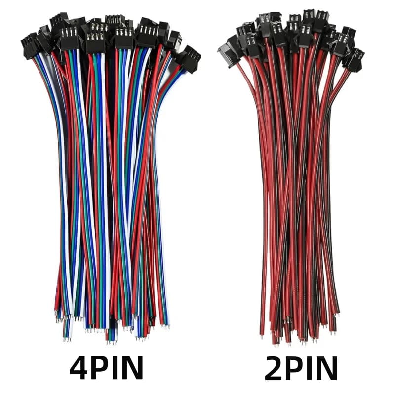 5pairs/10pcs 2pin 4pin JST LED Connectors 15cm Long Male and Female Connector for 3528 5050 WS2811 WS2812 LED Strip Tape