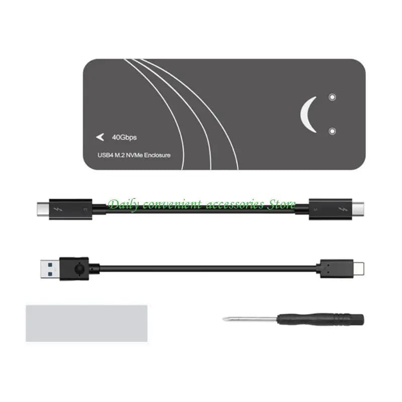 Custodia SSD M.2 NVME 97QB Tipo C Custodia SSD USB Scatola esterna da 40 Gbps Custodia per disco solido