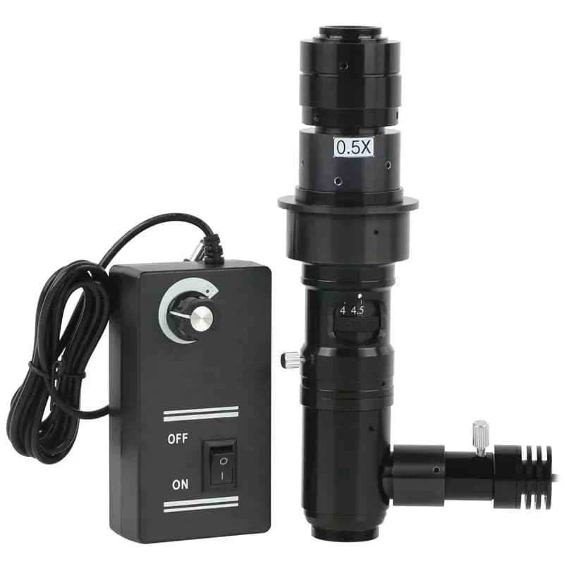 180X 300X 400X Zoom C mount lente ottica a luce coassiale per l'industria microscopio digitale fotocamera riparazione telefono LCD ITO PCB controllo