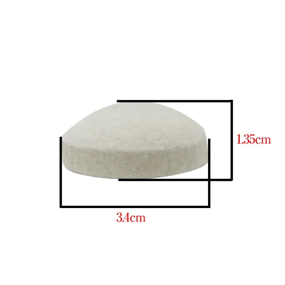 Half‑Round Wool Felt Beater Pad, Spare Replacement Cushion for S2 Bass Drum Kick Pedal, Percussion Drum Kit Accessories