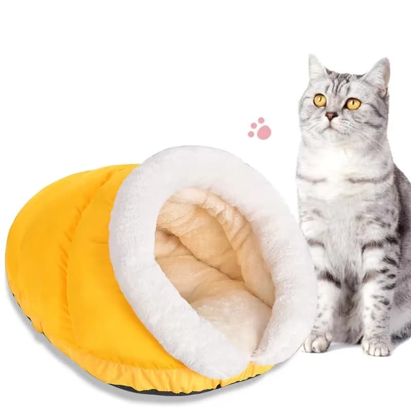 Cuccia Morbida a Forma di Ciabatta Lavabile per Gatti e Cuccioli, Cuscino Personalizzato per Animali Domestici