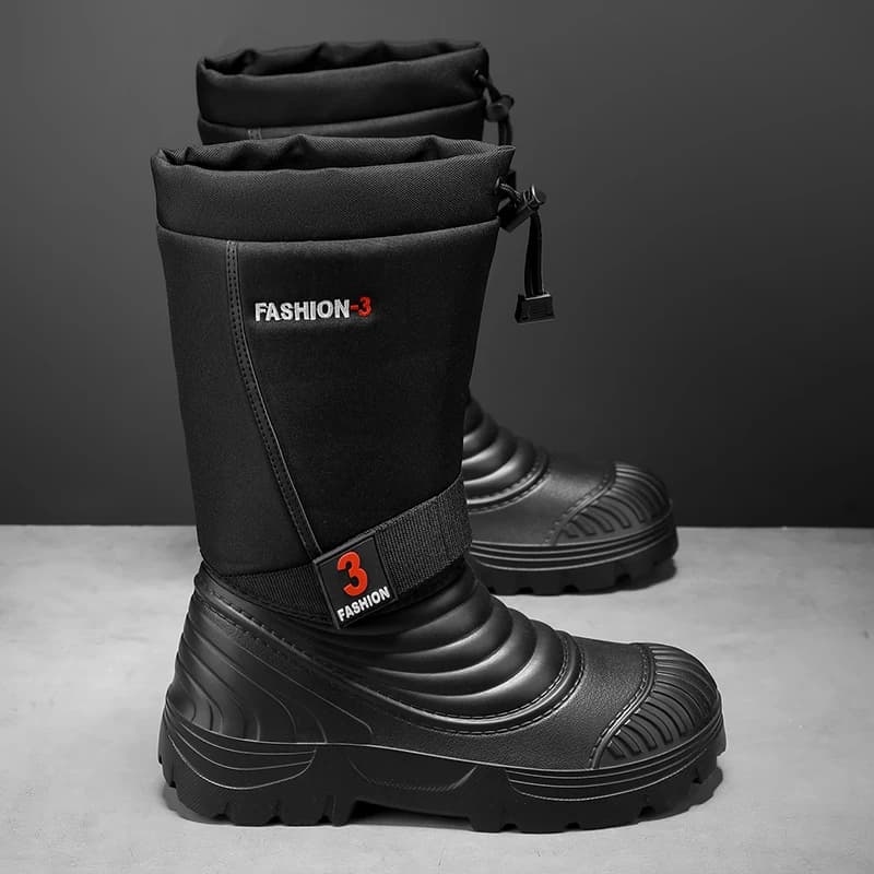 Winter Men's Snow Boots Warm Plush Anti Slip Outdoor Hiking Boots Mid Length Boots Sports Shoes Boot Size