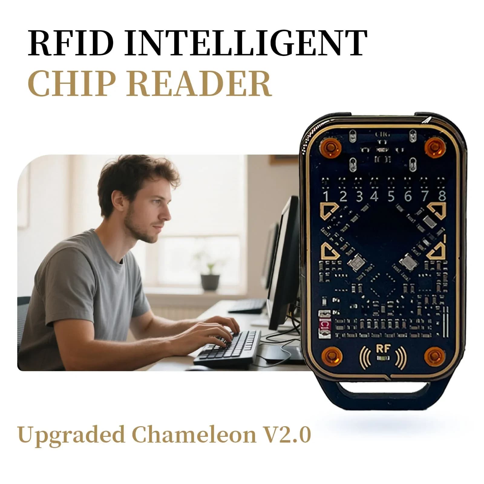 Nuova smart card senza contatto Chameleon compatibile con scrittore di lettura NFC RFID Smart Chip ID IC Reader Tag Copyer