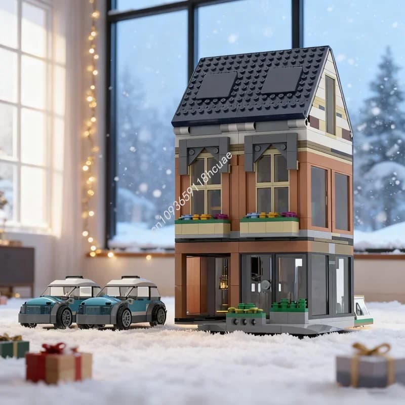 799pcs MOC Modular Family House Modification Model Building Blocks Toy Architecture Assemble Idea Christmas Gift Education