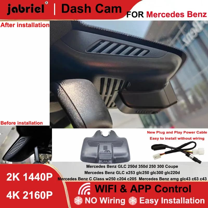 Dash Cam Jabriel per Mercedes Benz Classe C 200d 220d 250d 200 250 300 w205 c204 c205 2014-2018 GLC x253 C253 glc43 glc63 c43 c63