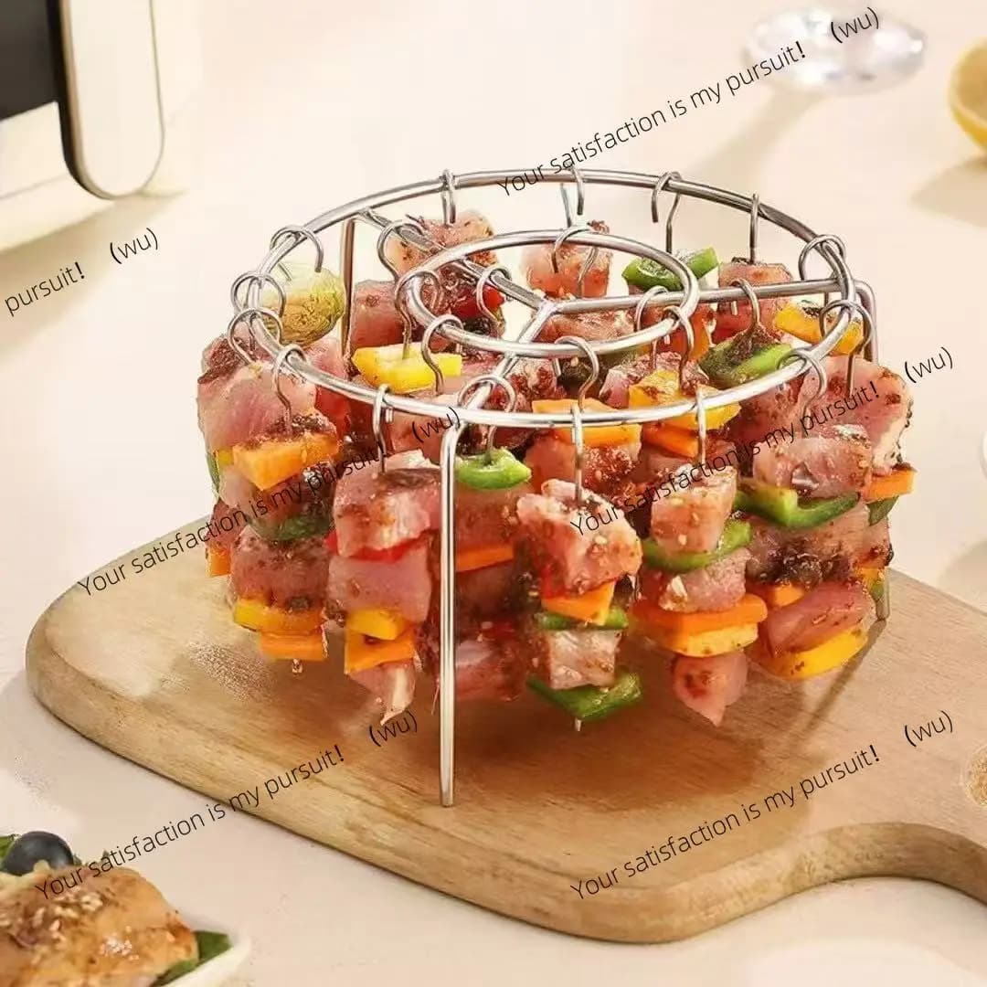 Air Fryer Universal Grill Stainless Steel Grill Baking Needle Baking Stick Oven Hanging Skewers Vertical Grill Household Special