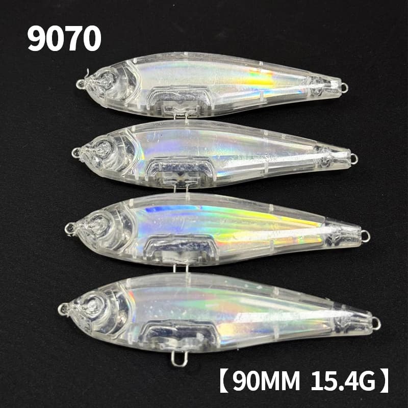20pcs Unpainted Blanks Lures 9cm 15g 3D Inshore Twitchbait Slow Sinking Pencil Lure Stick Bait Saltwater Pesca Artificial Baits
