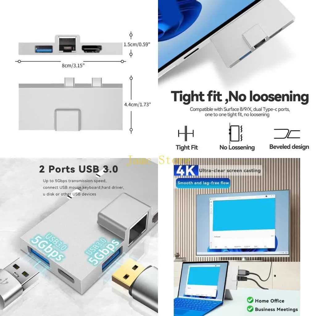 Stazione docking versatile LX0B per X/8/9 Interfacce Dual Type -C, lettore schede TF e porte USB