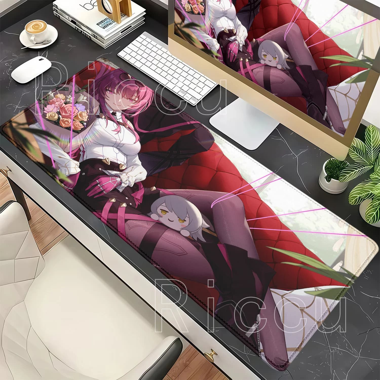 Mousepad Kafka PC Gaming Honkai Star Rail‌ HSR Office Overlock Esports Mouse Pad Keyboard Non-slip Base XXL HD Printing Desk Mat