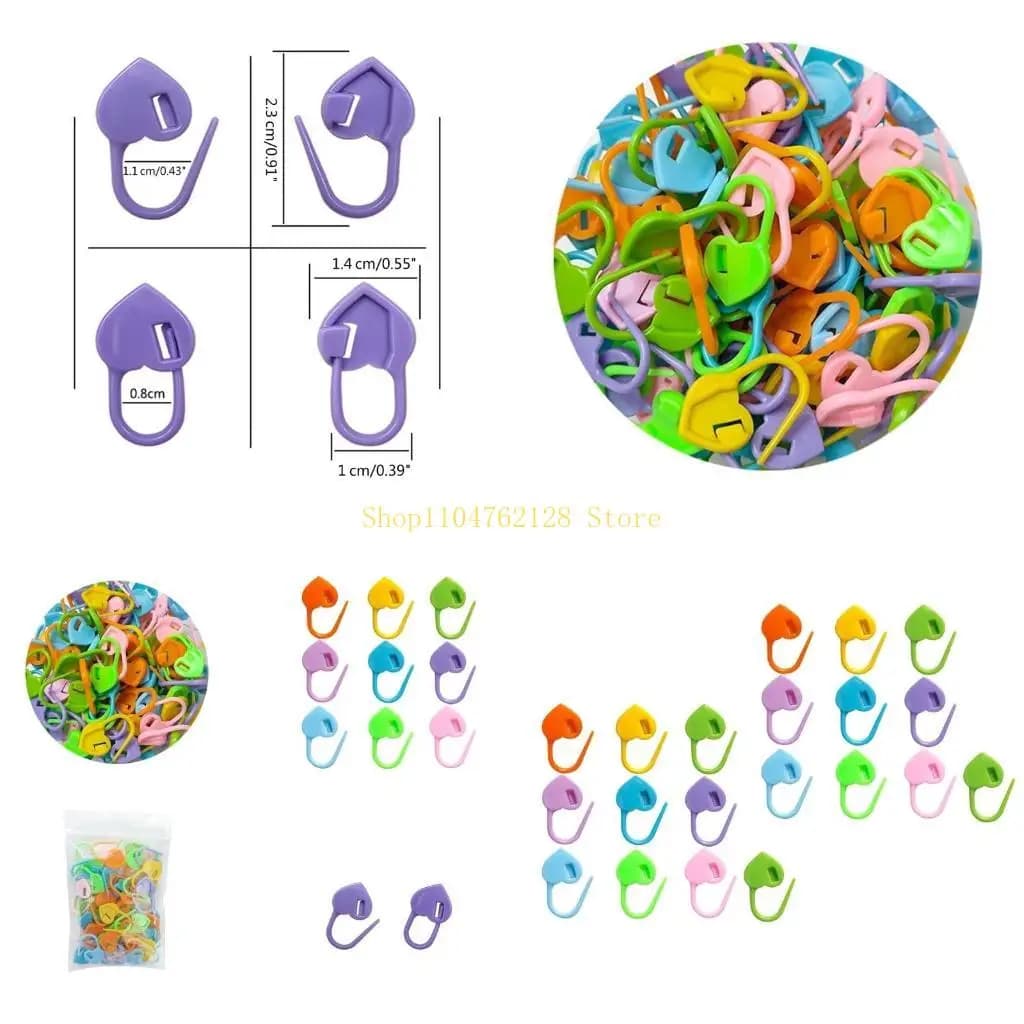 Marcatori per maglieria in plastica, clip per ago da cucito, marcatori bloccabili per cucito, per principianti, lavori manuali, fai da te, lavorazione a maglia a mano
