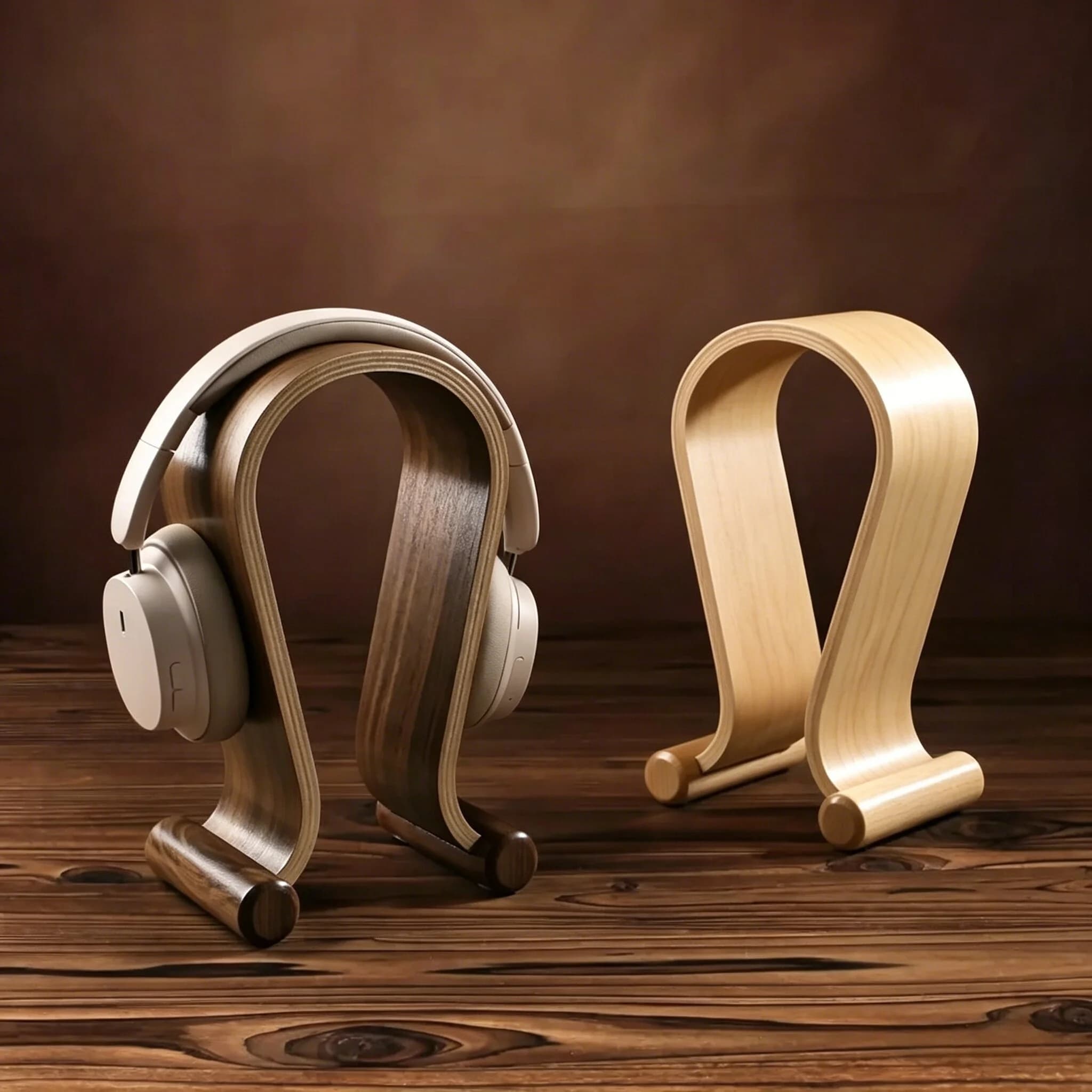 Wood Headphone Stand, Headset Stand Desktop Headphone Display Stand, Gamer Gifts, Home Office Decoration for Almost All Headphon