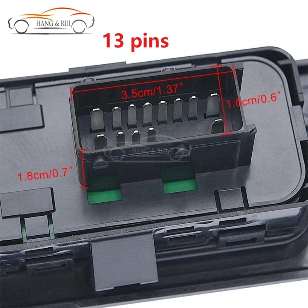 6554.QC Interruttore di Controllo Finestrino Elettrico per Auto, per Peugeot 207 Citroen C3 Picasso 2007-2014, Pulsante di Sollevamento Regolatore 6554QC