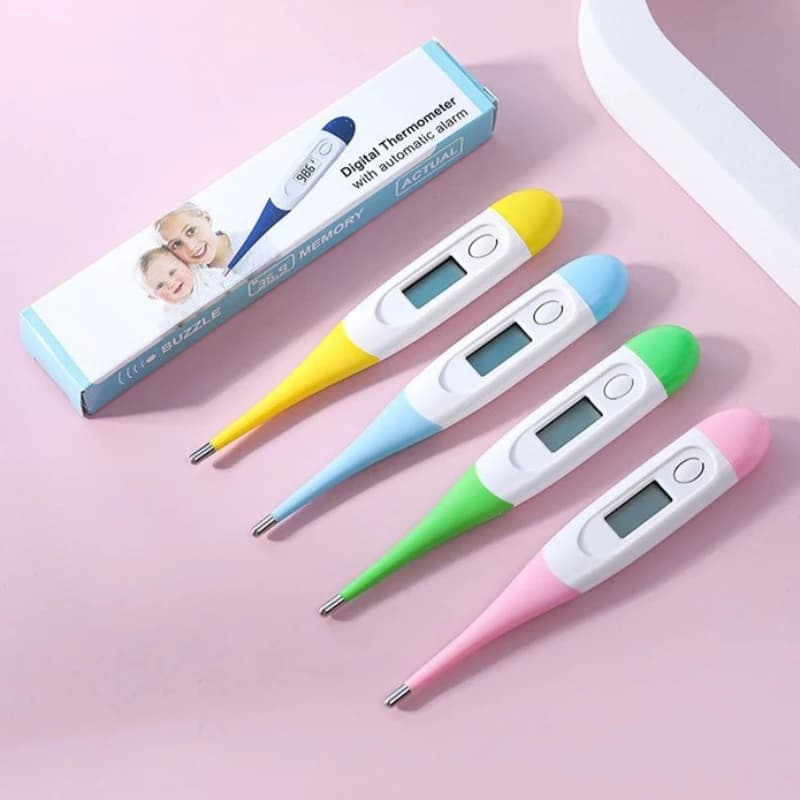 Termometro digitale elettronico Kit di pronto soccorso Febbre Bambino Testa per adulti Ascella orale Strumento di misurazione della temperatura Testa morbida Casa