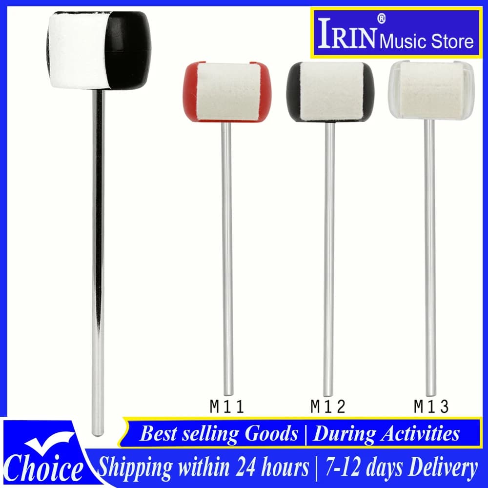 IRIN Testina per pedale per batteria, testina in feltro multicolore per grancassa, accessorio di ricambio per strumenti a percussione