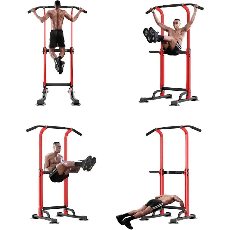 Power Tower Dip Station Pull Up Bar for Home Gym Adjustable Height Strength Training Workout Equipment,Pull Up Bar Station NEW