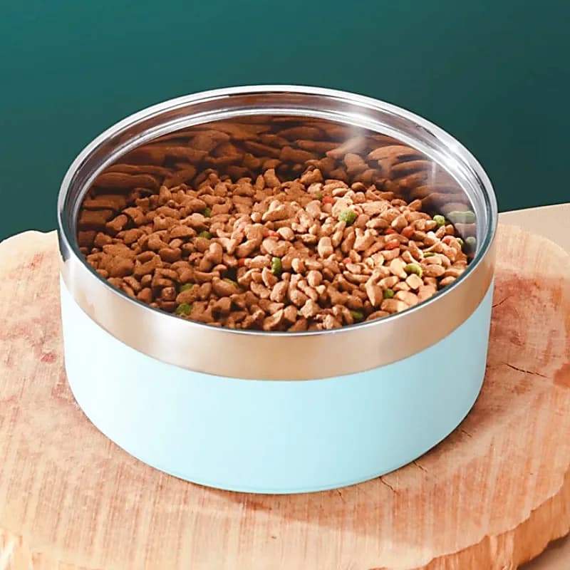 Ciotola per cibo per cani Ciotola per cani in acciaio inossidabile Ciotole per acqua a doppio strato per l'alimentazione di cani Ciotole per gatti antiscivolo Alimentatore per animali domestici