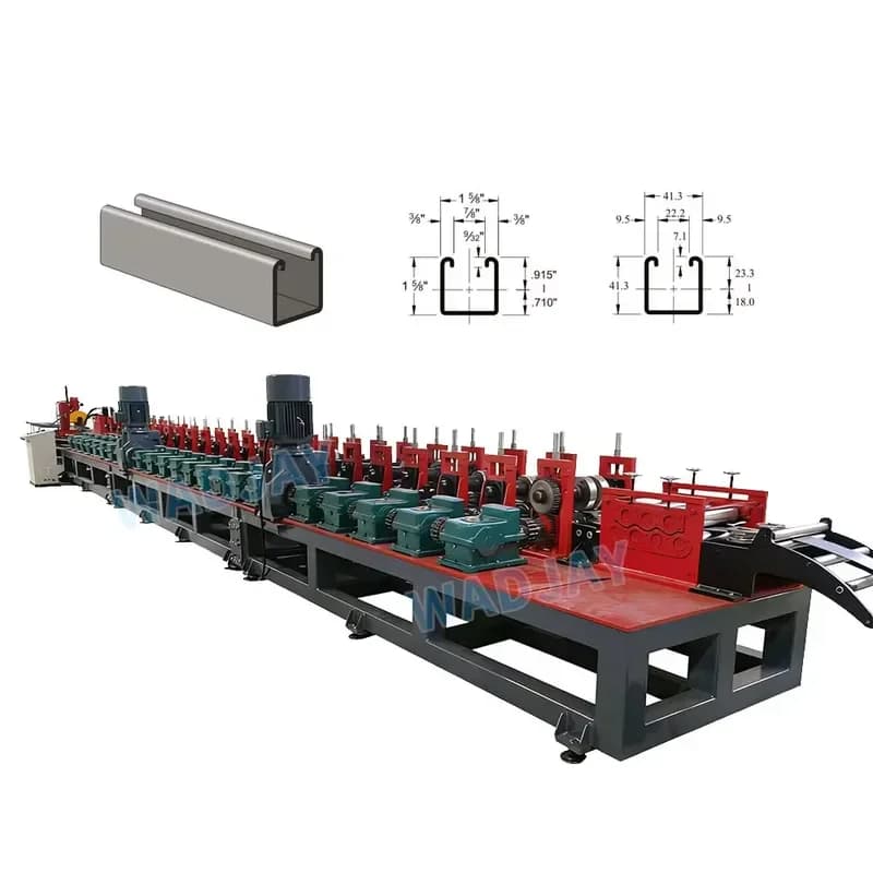 Automatic Strut Channel Solar Panel Mounting Bracket Roll Forming Machine Line