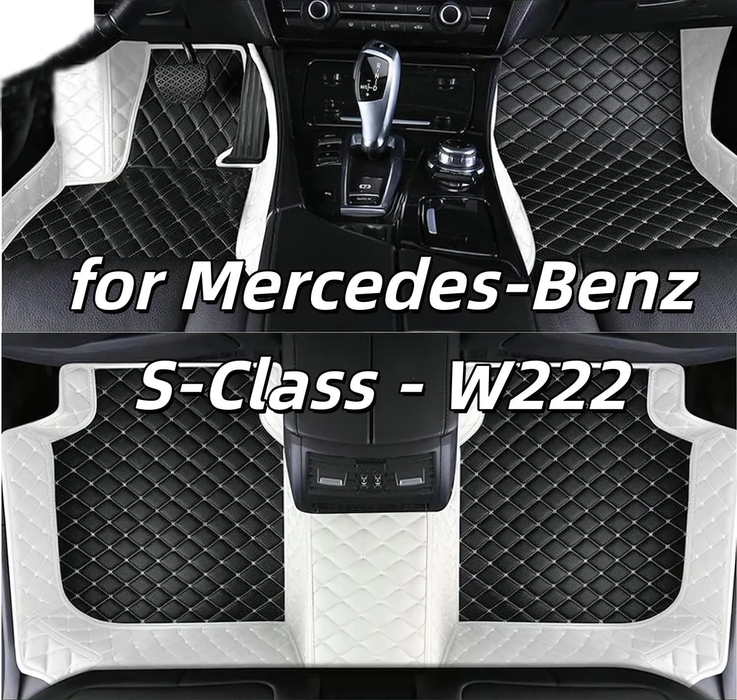 Accessories car leather mats suitable for Mercedes-Benz Classe S - W222 2014 2015 2016 2017-2020 complete set of vehicle mats