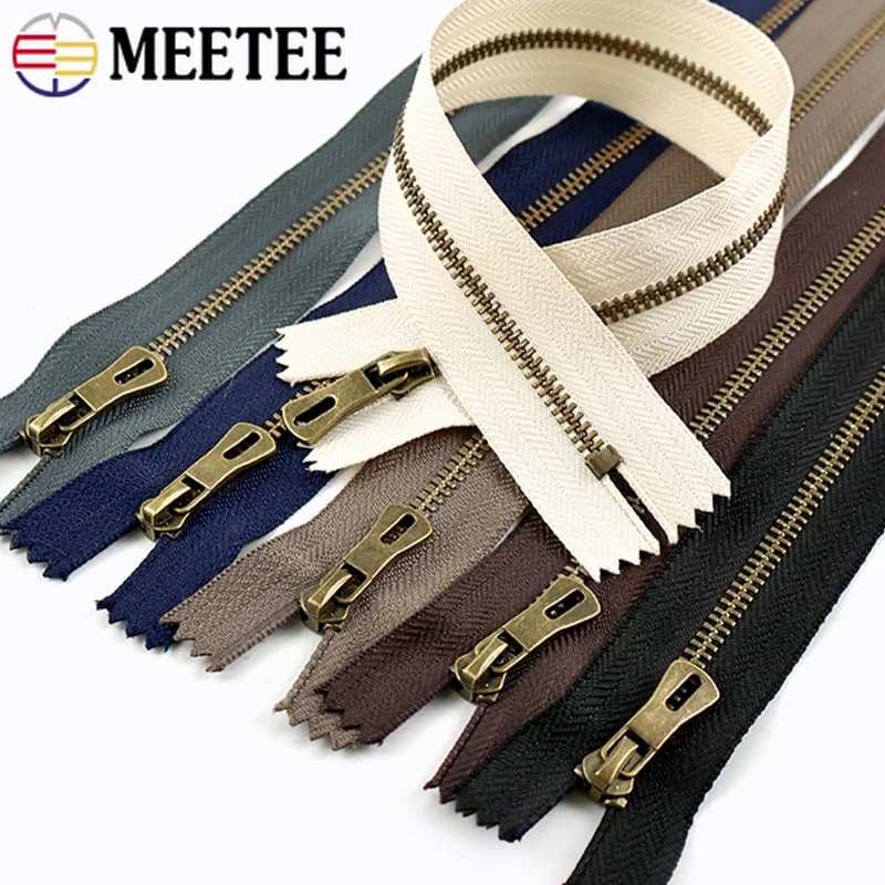5/10/20 Pezzi Cerniera Metallica 15-30cm a Fondo Chiuso per Portafogli, Tasche, Chiusure di Abbigliamento, Kit Riparazione Cerniere, Accessori per Cucito Fai da Te