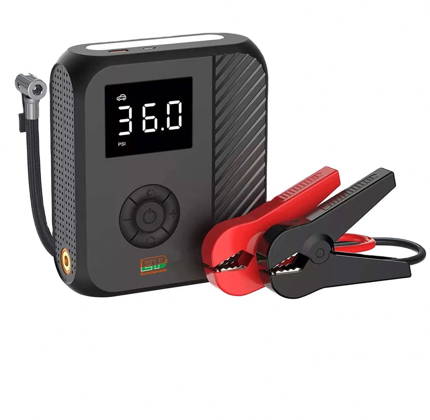 Prezzo di fabbrica Avviatore di emergenza per auto portatile multifunzione 12000mAh 14000mAh 1000A con pompa del compressore d'aria per gonfiaggio pneumatici