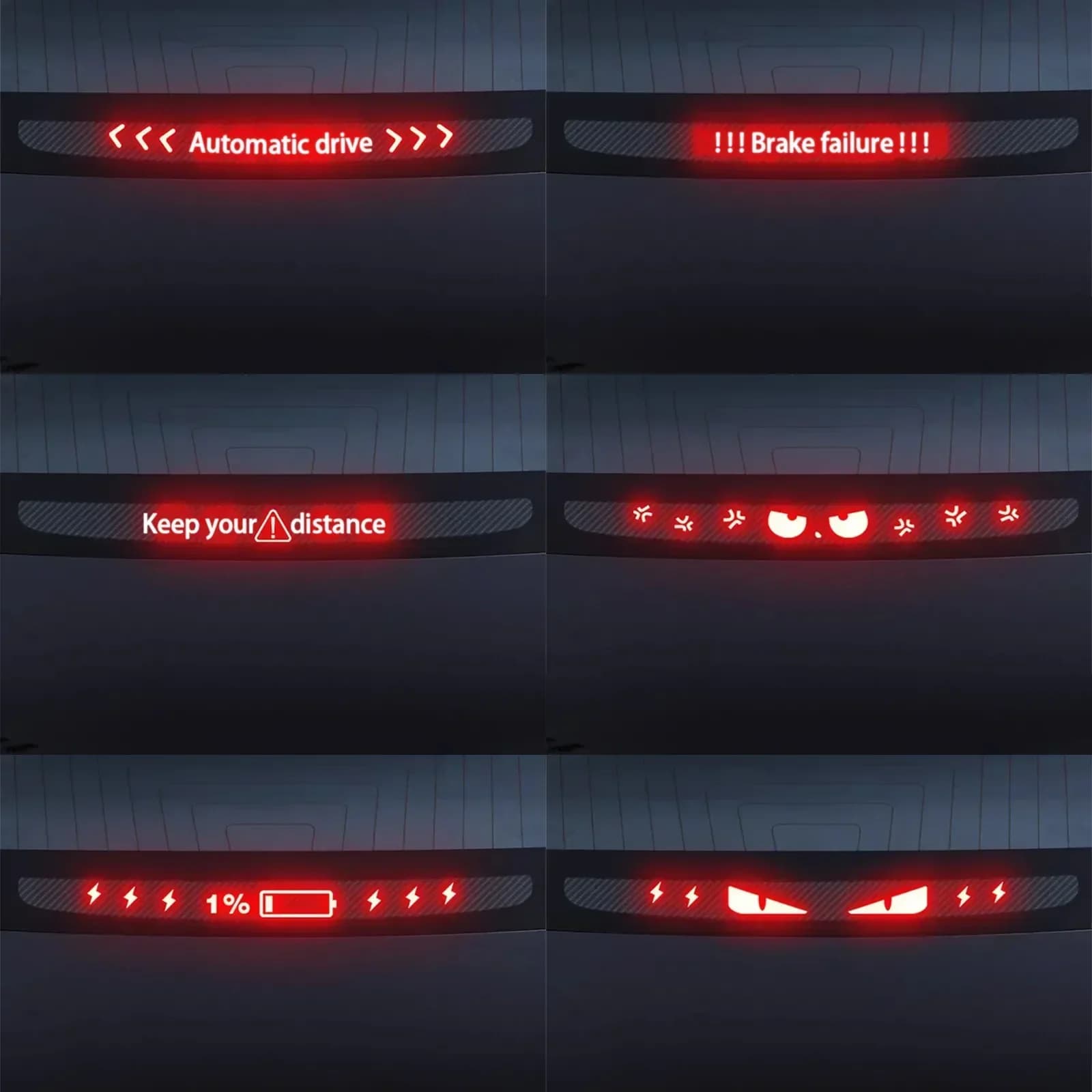 Per Tesla Model 3 Model Y Scheda di proiezione luce freno a montaggio alto Scheda morbida in PVC Patch luce stop Accessori di facile installazione