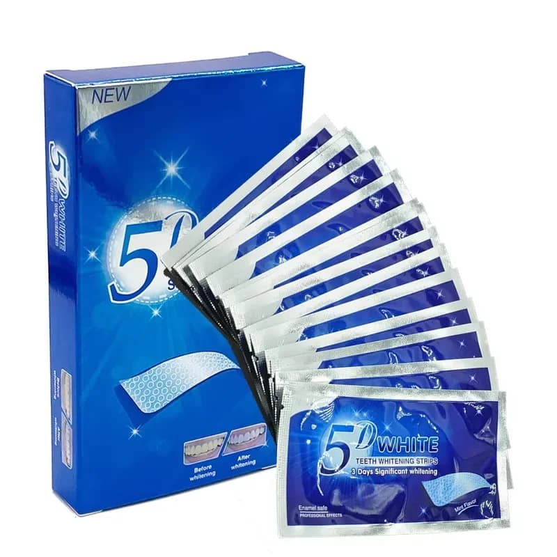 2026-7 Paia di Strisce Sbiancanti per Denti in Gel 5D, Strisce per Igiene Orale, Faccette Dentali, Gel Sbiancante per Denti, Faccette Dentali per Dentisti