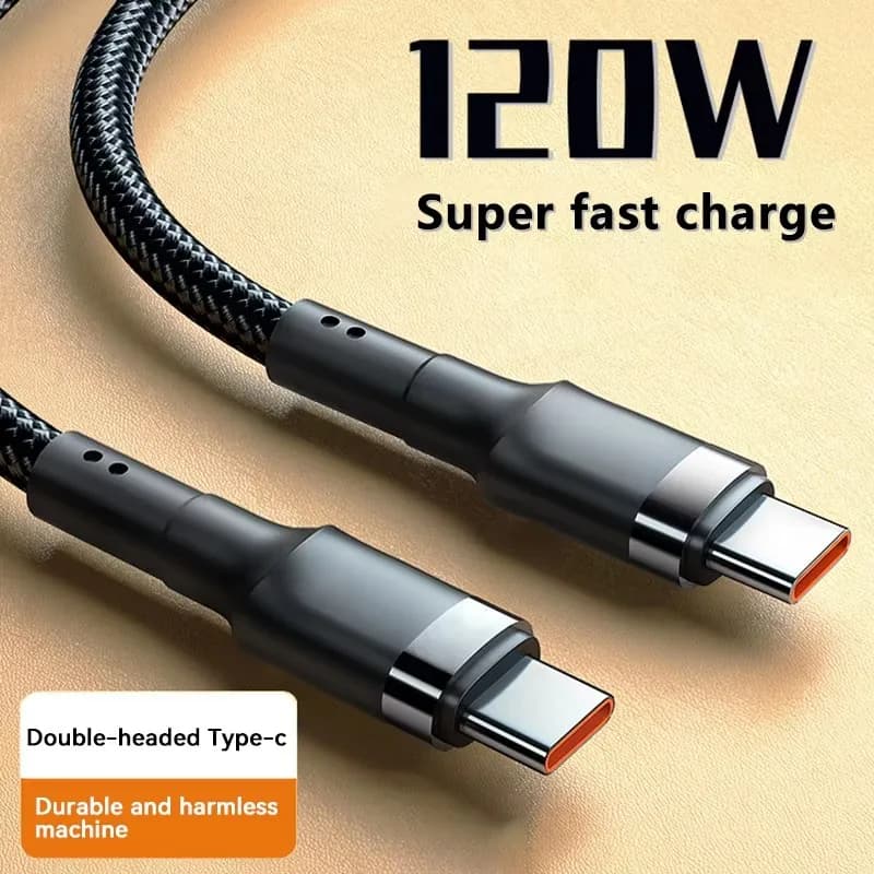 120W Quick Charging Cable, High Quality USB C USB Type C Cable with PD Fast Charging for iPhone Xiaomi 17 Plus Pro Max Samsung S24