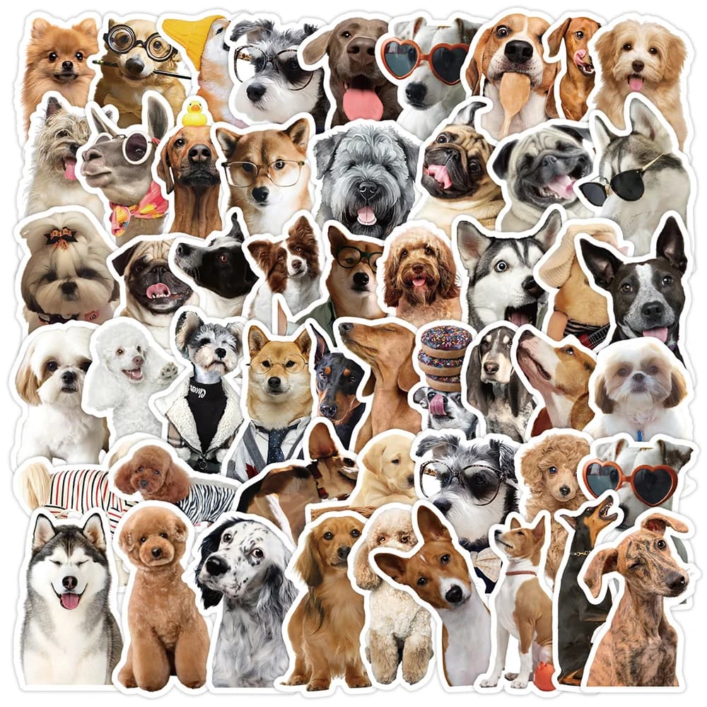 10/30/50pcs Divertente Carino Pet Dog Graffiti Adesivi Cartoon Decalcomanie Del Computer Portatile Notebook Valigia Telefono Diario Cancelleria Adesivo Giocattolo Per Bambini