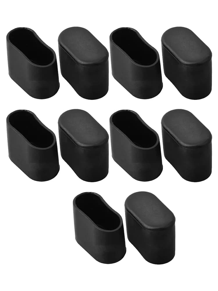 10 pezzi di tappi per gambe in gomma per sedie, coperture ovali, piedini per tavoli, protezioni per pavimenti, tazze per mobili, accessori e parti per la casa