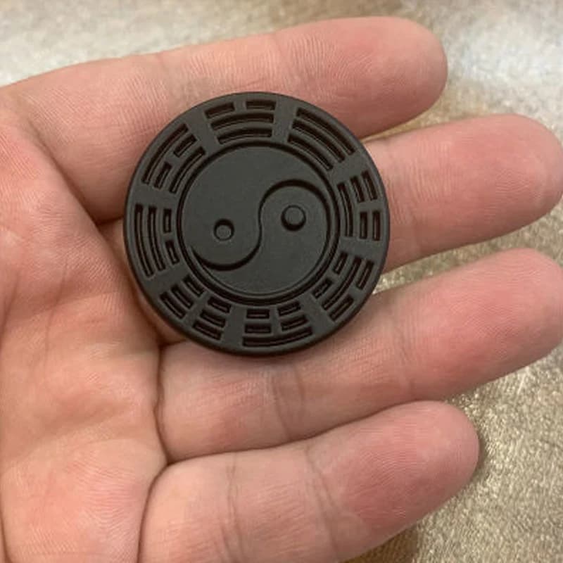 Tai Chi EDC Fidget Spinner a Forma di Moneta, Giocattolo Antistress in Metallo per Bambini e Adulti, Accessorio Cool